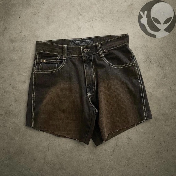 South Pole Women's Dark Brown Jean Shorts - Picture 3 of 4
